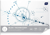 Blok Techniczny A4 10 kartek Biały 170g