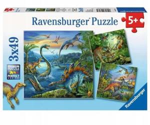 Ravensburger - Puzzle Dinozaury 3x49